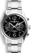 Bell & Ross Herreklokke BRG126-BL-ST-SST BR 126 Sort/Stål Ø41 mm