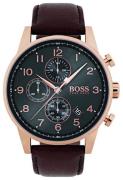 Hugo Boss Herreklokke 1513496 Chronograph Grå/Lær Ø44 mm