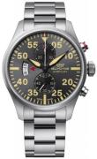 Glycine Herreklokke GL0356 Airpilot Chrono Sort/Stål Ø44 mm