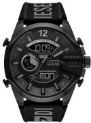 Diesel Herreklokke DZ4593 Mega Chief Sort/Gummi Ø53 mm