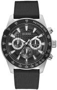 Guess Herreklokke GW0206G1 Sort/Gummi Ø48 mm