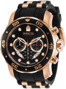 Invicta Herreklokke 30825 Pro Diver Sort/Rose-gulltonet stål Ø48 mm