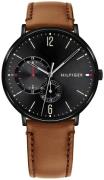 Tommy Hilfiger Herreklokke 1791510 Sort/Lær Ø40 mm