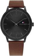 Tommy Hilfiger Herreklokke 1791876 Hendrix Sort/Lær Ø43 mm