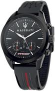 Maserati Herreklokke R8871612004 Traguardo Sort/Gummi Ø45 mm