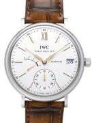 IWC Herreklokke IW510103 Portofino Hand-Wound 8 Days Hvit/Lær Ø45 mm