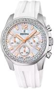 Festina Dameklokke F20610-1 Boyfriend Hvit/Gummi Ø38.1 mm