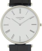 Longines Dameklokke L4.709.4.21.2 La Grande Classique De Hvit/Lær