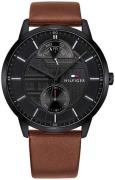 Tommy Hilfiger Herreklokke 1791604 Sort/Lær Ø42 mm