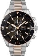 Hugo Boss Herreklokke 1513705 Sort/Rose-gulltonet stål Ø46 mm