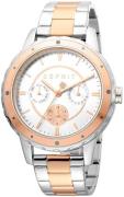 Esprit Dameklokke ES1L140M0135 Hvit/Rose-gulltonet stål Ø40 mm