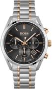 Hugo Boss Herreklokke 1513819 Champion Sort/Rose-gulltonet stål Ø44