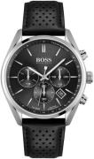 Hugo Boss Herreklokke 1513816 Champion Sort/Lær Ø44 mm