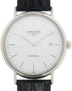 Longines Herreklokke L4.922.4.12.2 Presence Hvit/Lær Ø40 mm