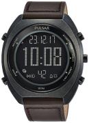 Pulsar Herreklokke P5A029X1 X LCD/Lær Ø45 mm