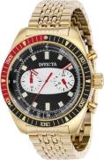 Invicta Herreklokke 40527 Speedway Sort/Gulltonet stål Ø43 mm