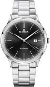 Edox Herreklokke 80106-3M-NIN Les Vauberts Sort/Stål Ø42 mm