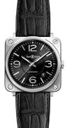 Bell & Ross Herreklokke BRS92-BL-ST BR S Mecanique Sort/Lær Ø39