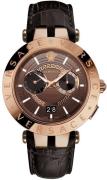 Versace Herreklokke VEBV00722 V Race Bronsefarget/Lær Ø46 mm