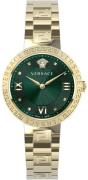 Versace Dameklokke VE2K00621 Greca Grønn/Gulltonet stål Ø36 mm