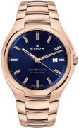 Edox Herreklokke 80114-37R-BUIR Les Bemonts Blå/Rose-gulltonet stål