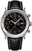 Breitling Herreklokke A24322121B2P1 Navitimer Gmt Sort/Lær Ø46 mm