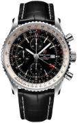 Breitling Herreklokke A24322121B2P2 Navitimer Gmt Sort/Lær Ø46 mm