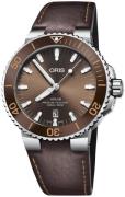 Oris Herreklokke 01 733 7730 4152-07 5 24 12EB Diving Brun/Lær