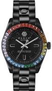 Philipp Plein Dameklokke PWDAA0921 Queen Sort/Stål Ø36 mm