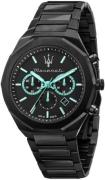 Maserati Herreklokke R8873644001 Stile Sort/Stål Ø45 mm