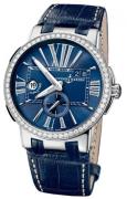 Ulysse Nardin Herreklokke 243-00B-43 Dual Time Blå/Lær Ø43 mm