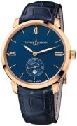 Ulysse Nardin Herreklokke 3206-136-2-33 Classico Blå/Lær Ø40 mm