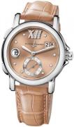 Ulysse Nardin Dameklokke 243-22-30-09 Dual Time Lady Brun/Lær Ø37 mm