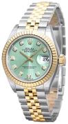 Rolex Dameklokke 279173-0015 Lady-Datejust 28 Grønn/18 karat gult