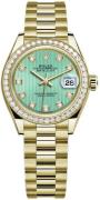 Rolex Dameklokke 279138RBR-0025 Lady-Datejust 28 Grønn/18 karat gult