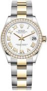 Rolex Dameklokke 278383RBR-0001 Datejust 31 Hvit/18 karat gult gull