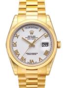 Rolex Herreklokke 118208-0072 Day-Date 36 Hvit/18 karat gult gull