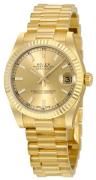 Rolex Dameklokke 178278-0025 Datejust 31 Champagnefarget/18 karat