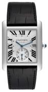 Cartier Herreklokke W5330003 Tank MC Sølvfarget/Lær