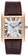 Cartier Herreklokke W5330001 Tank MC Sølvfarget/Lær