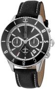 Just Cavalli Herreklokke JC1G155L0025 Modern Sort/Lær Ø44 mm