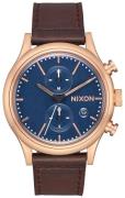 Nixon 99999 Herreklokke A11632629-00 Blå/Lær Ø41 mm