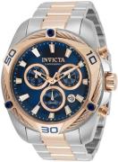 Invicta Bolt Herreklokke 31323 Blå/Rose-gulltonet stål Ø50 mm