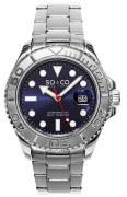 So & Co New York Yacht Timer Herreklokke 5053.2 Blå/Stål Ø40 mm