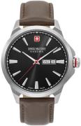 Swiss Military Hanowa Herreklokke 06-4346.04.007 Sort/Lær Ø45 mm