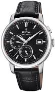 Festina Multifunction Herreklokke F20280-4 Sort/Lær Ø42 mm