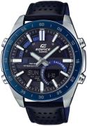 Casio Edifice Herreklokke ERA-120BL-2AVEF Sort/Lær Ø46.9 mm