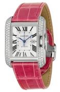 Cartier Tank Anglaise Dameklokke WT100018 Sølvfarget/Lær