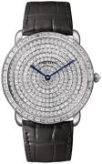 Cartier Rotonde De Cartier Dameklokke HPI01107 Diamantsmykket/Lær