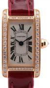 Cartier Tank Americaine Dameklokke WB710014 Sølvfarget/Lær